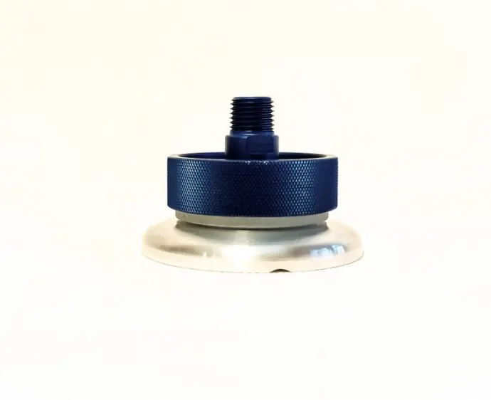 BAG PASS-THROUGH FITTING 1/4 MALE (BLUE) ACPRISE-VIDEAUTO1/4M, CUT HOLE