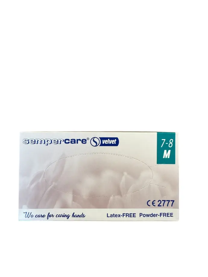 NITRILE PROTECTIVE GLOVES M, 1 BOX (100 pcs) POWDER-FREE, size M