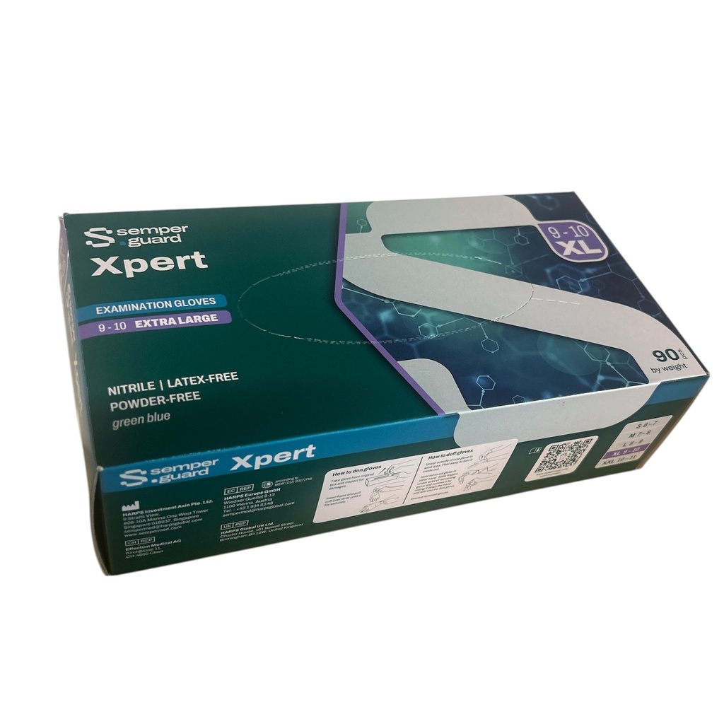 Nitriilikäsine (XL) Semperguard Xpert sininen, 90 kpl/pkt