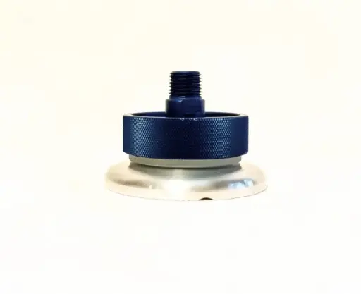 [63052] BAG PASS-THROUGH FITTING 1/4 MALE (BLUE) ACPRISE-VIDEAUTO1/4M, CUT HOLE