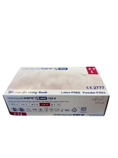 [70199] SUOJAKÄSINE NITRIILI koko L, 1 LTK (100 kpl) Puuteriton, koko L